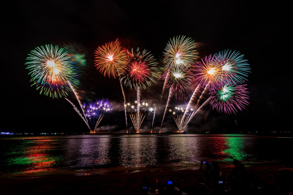 pattaya fireworks festival lighting up the night sky