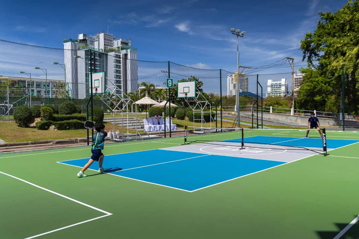 pickleball court in pattaya with cooltop technology